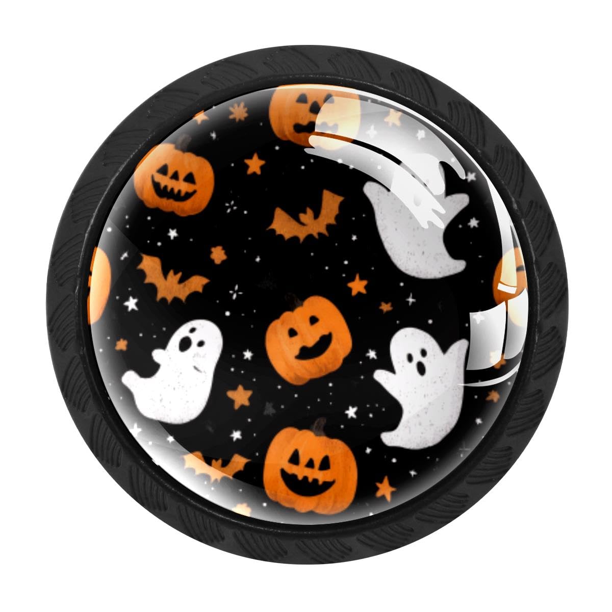 HEOEH 4 PCS Cabinet Knobs, Halloween Pumpkins Drawer Knobs Dresser Handles