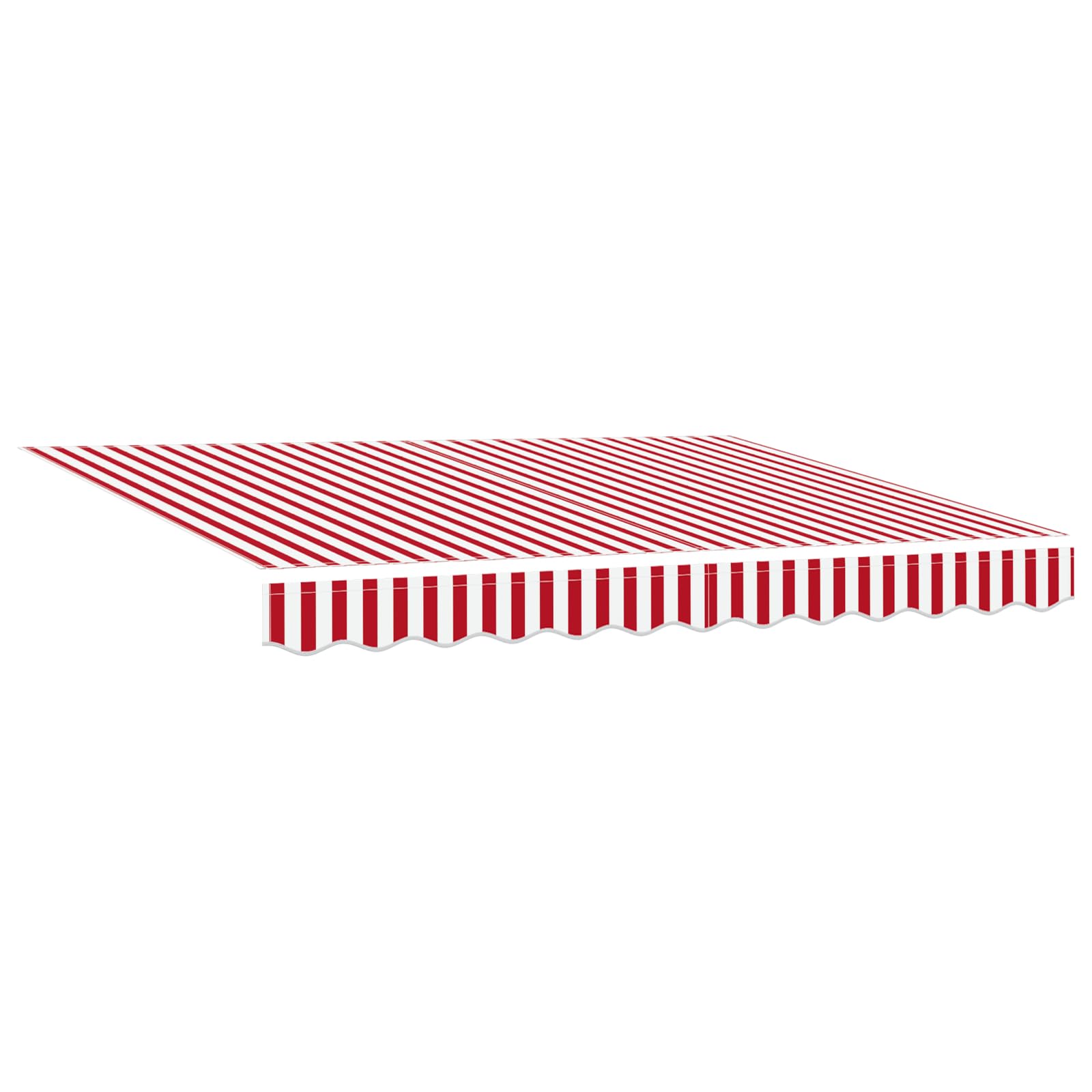 Automatyczny składany parasol, czerwono-białe paski, 300 x 250 cm, na balkon i do solarium, z ramą z aluminium i tkaniny poliestrowej, odporny na działanie promieni UV, szeroki, ochrona przed słońcem