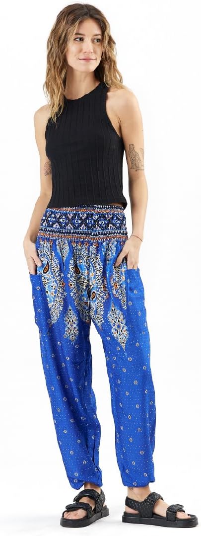 Women's Harem Yoga Pants with Pockets Boho Beach Bahrain