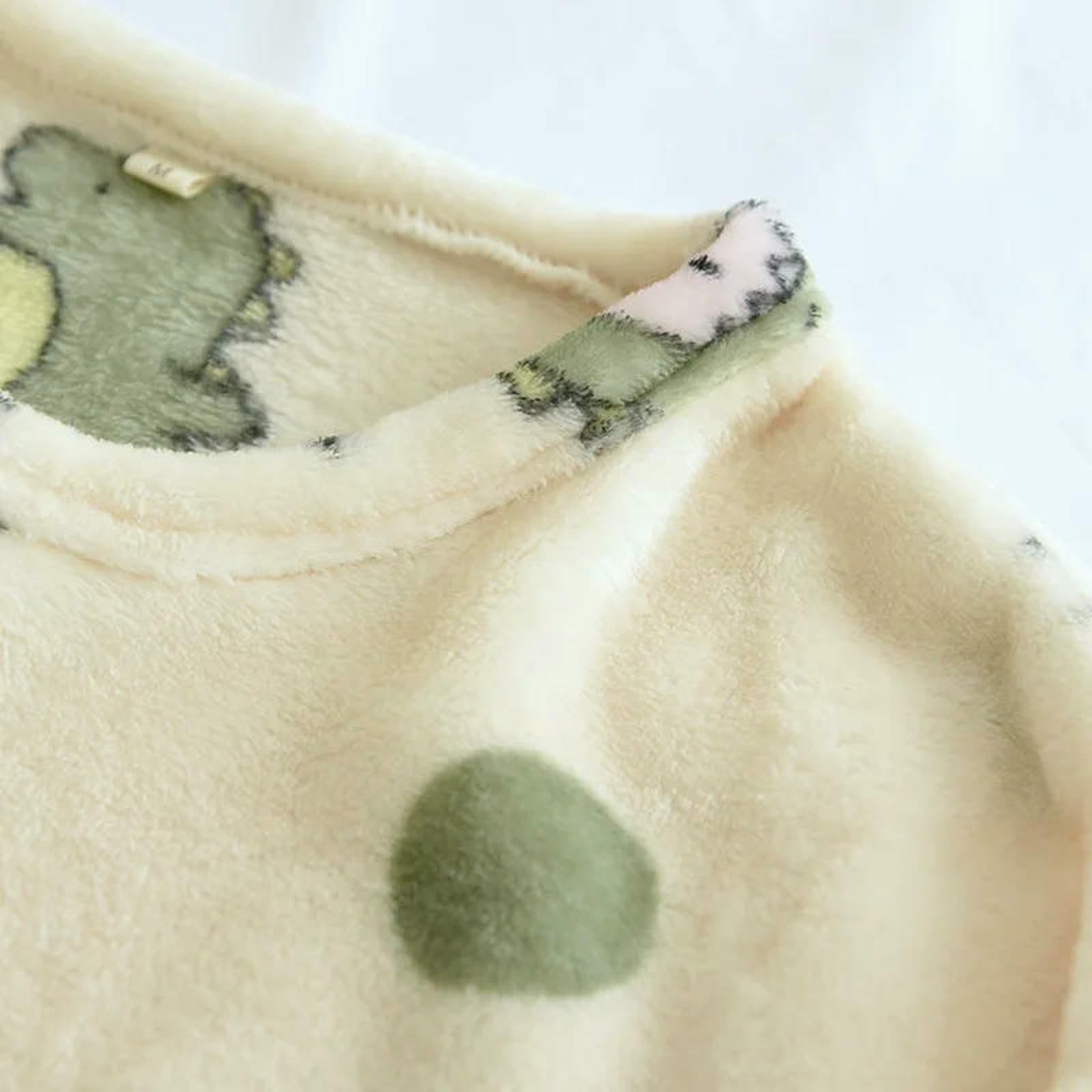 Pigiama Autumn E Inverno Signore in Flanella Pantaloni A Maniche Lunghe Manichetta-Piccolo Dinosauro-l