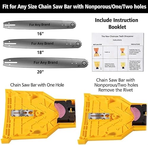 Miniatura 6 de LIYYA Afilador de motosierra, la segunda generación nueva portátil de la hoja de sierra de cadena afilador de dientes herramientas de piedra para