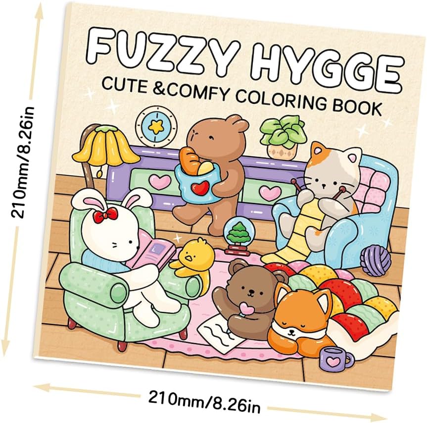 Adorable Coloring Book for Kids Ages 4–8: 40 Unique Single-Sided Pages to Prevent Bleed-Through | Thick Paper for Markers & Crayons | Screen-Free Learning Fun & Family Creative Gift (Cozy Friends)