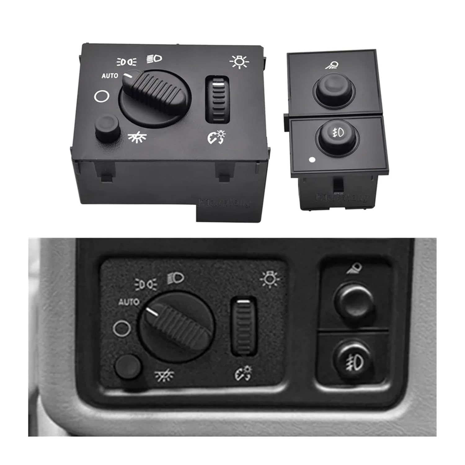 Headlight & Fog Lamp Control Button Switch - Car Lighting System Replacement Accessory(Headlight Switch)