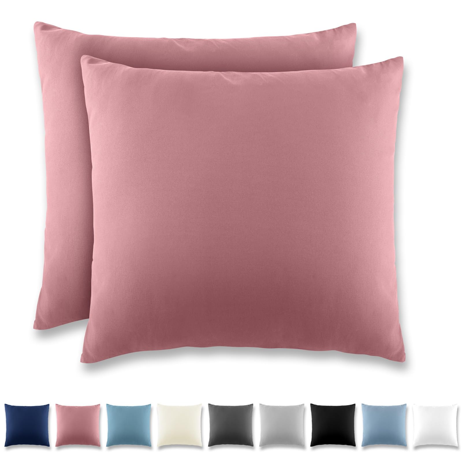 REDKEY Seitenschläferkissen Bezug 40x145 cm 2er Set Kopfkiss