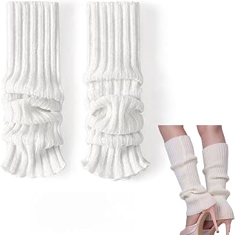 1pair White Leg Warmers, Cream Leg Warmers