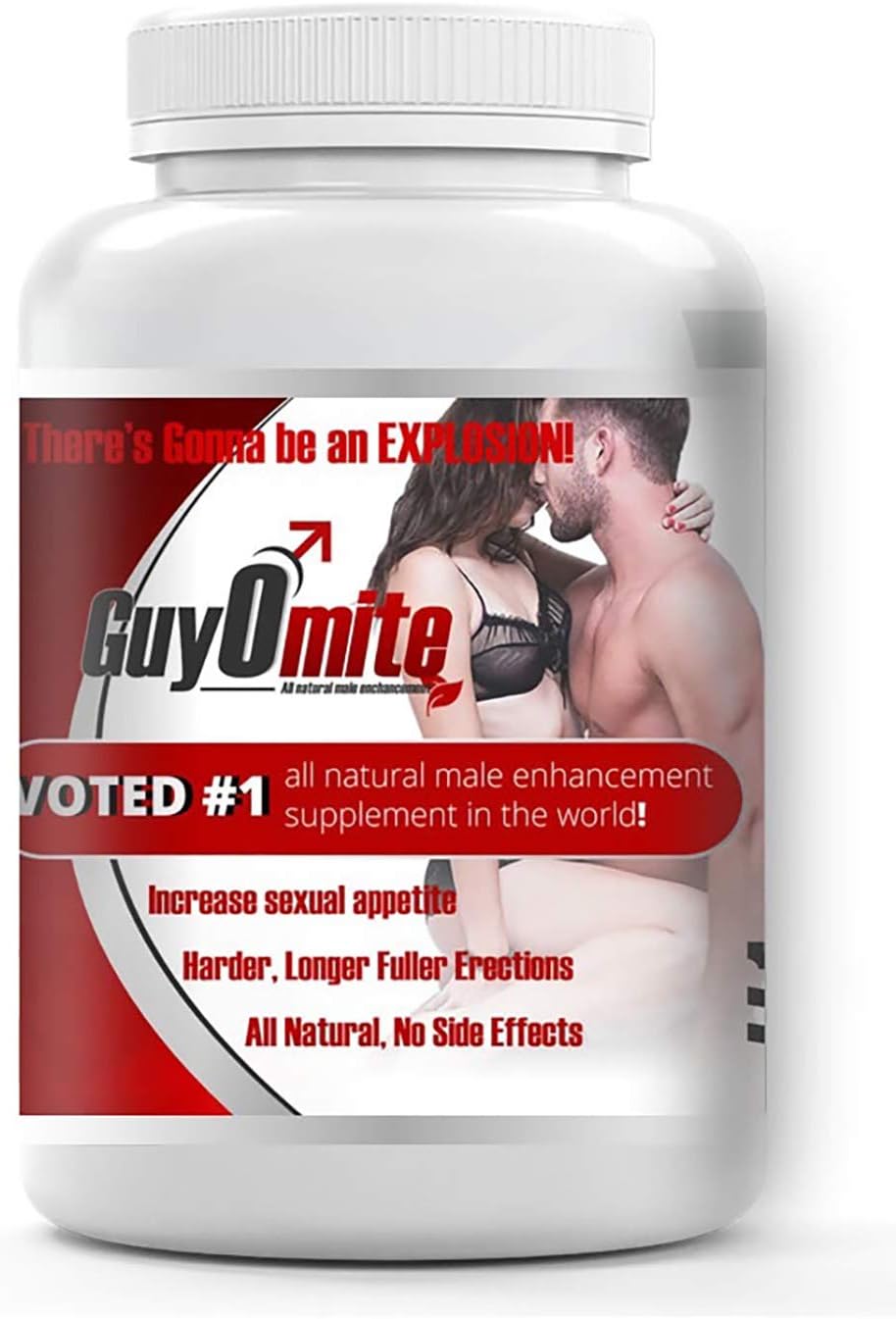 GuyOmite All Natural Mens Enhancement Supplements for Male Sexual Performance Including Libido Endurance Enlargement - Contains Maca Tribulus Epimedium & L-Argininge - 18 Pills