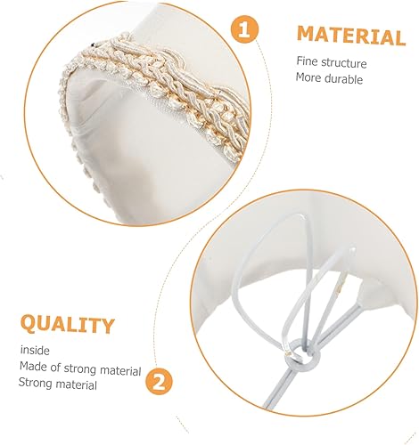 Miniatura 3 de DOITOOL 1 pantalla de tela blanca accesorios para lámpara colgante decoración del hogar pantalla retro europea lámpara de pared pantalla pantalla