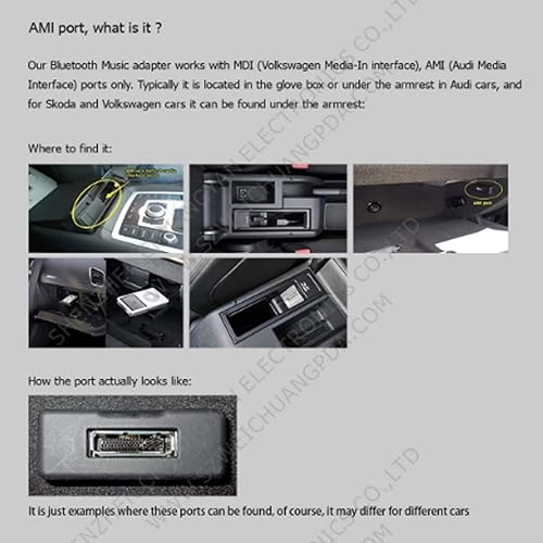 Miniatura 6 de Music Interface AMI MMI AUX 0.138 in Jack Aux-in MP3 Cable adaptador para Audi A3A4A5A6A8Q5Q7R8TT,VW Jetta GTI GLI Jetta Passat Cc Tiguan Touareg