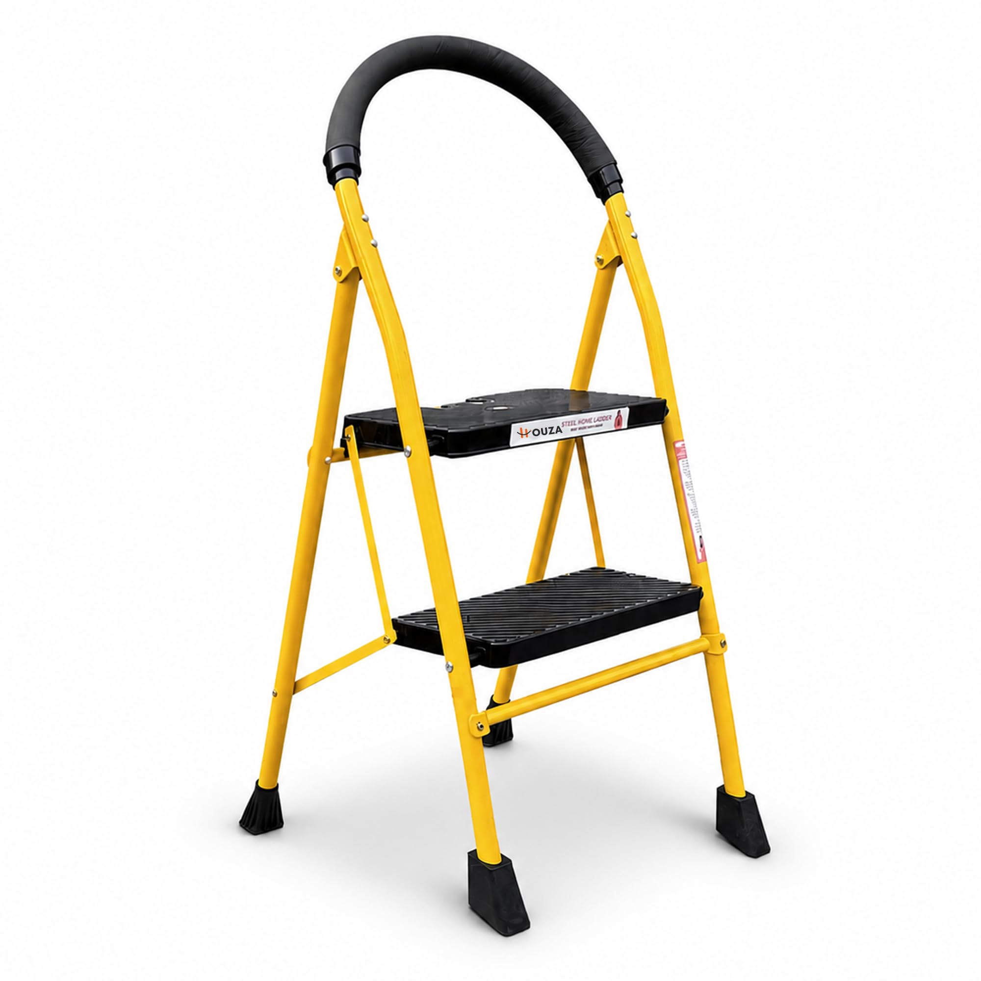 HOUZA Steel Ladder for Home 7 Steps Foldable with Anti-Skid Wide Steps (30cm x 20cm) | 7 Step Ladder for Home Use with D-Shape Rods | Secure Lock | 150 Kg Capacity Folding Ladder | 5 Year Warranty — Amazon image 18