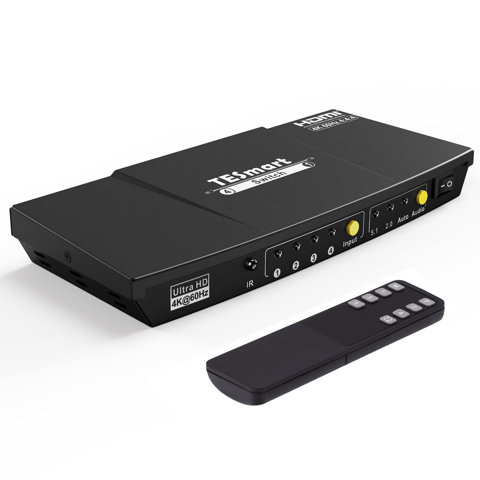 Amazon | TESmart HDMIスイッチ 4入力1出力 4ポート 4K@60Hz4:4:4 HDMI
