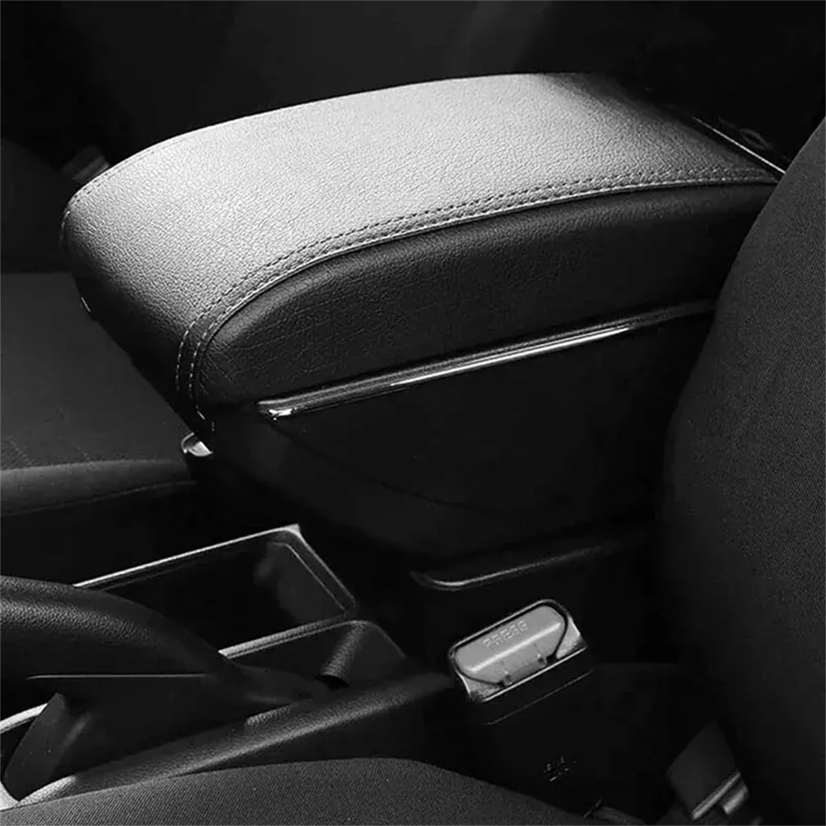 Armlehnenbox für Ford Fiesta MK7 2009-2017, Armlehne Mittelarmlehne mit 7 USB-Anschlüssen, Mittelkonsole zur Aufbewahrung und Armlehnenmodifikation