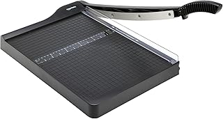 Amazon Basics Paper Trimmer Cutter for Office and Crafts, Heavy-Duty, Portable Guillotine Paper Cutter, 15-Inch, 10-Sheet Cardstock for Photos