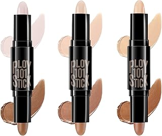 Highlight Concealer Contour Stick,6 Colors Creamy Texture Double-Head Make up Concealer Contouring Cream Shadow Cream Pen Body Shading Stick Set Contouring Highlighting Foundation For Every Skin Type