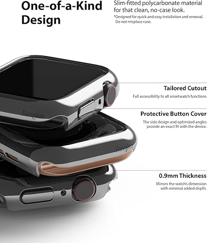 Miniatura 4 de Ringke Funda delgada de 1.575 pulgadas (1.575 pulgadas) compatible con Apple Watch Series 6, 5, 4, SE (2020), SE (2022) de 1.575 pulgadas (1.575