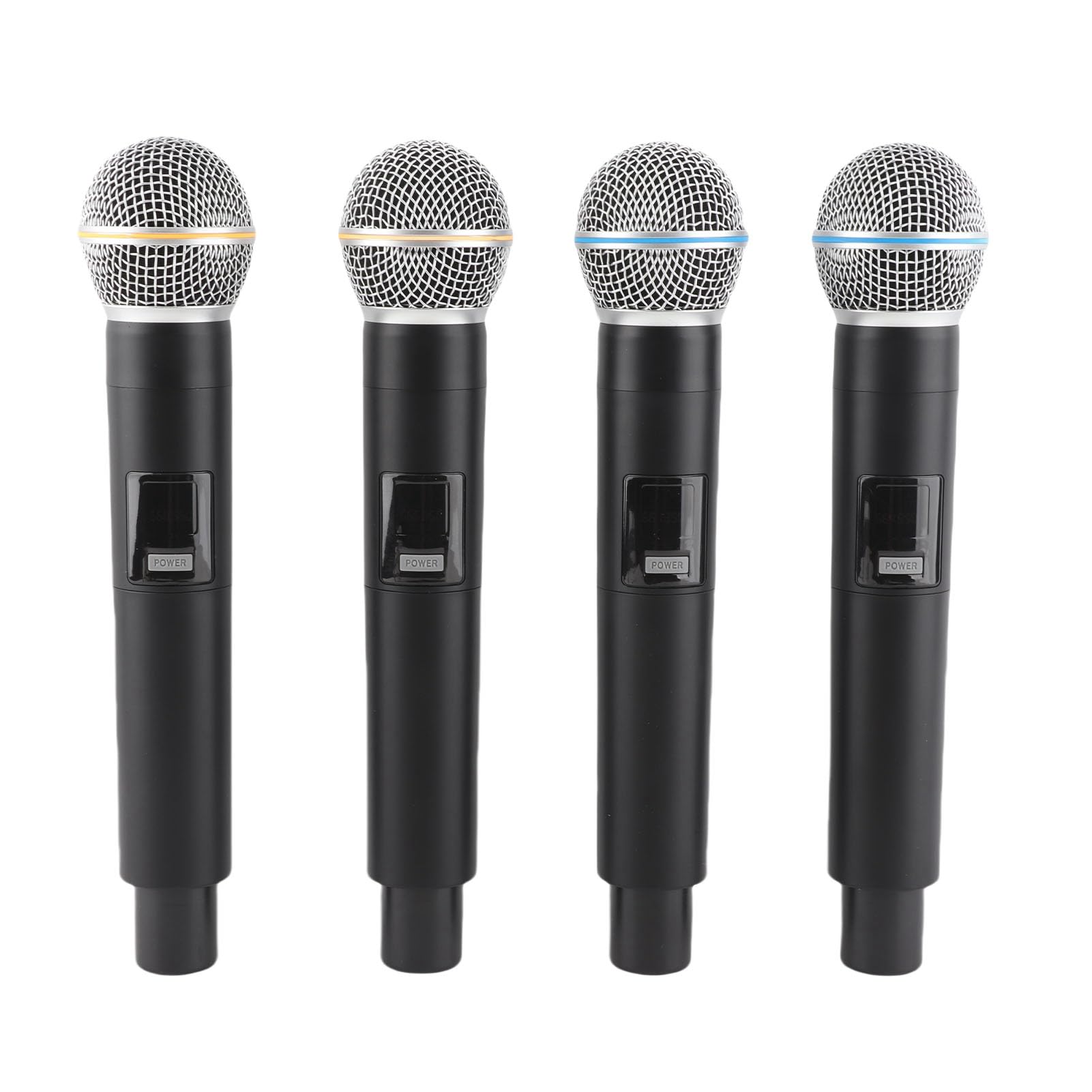 Tbest Set di Microfoni Wireless Set Professionale VHF Banda 4 Cordless Portatile MIC DYNAMIC MIC 164ft Range per la Registrazione del Karaoke Metal Karaoke