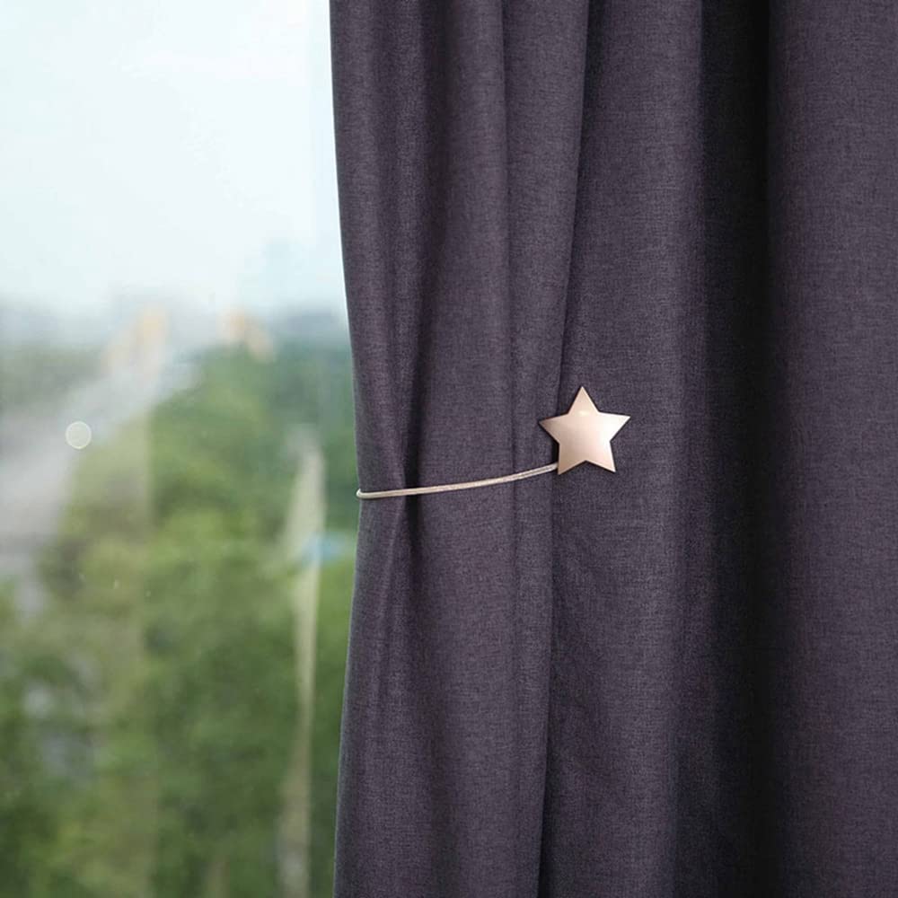 Boucle de rideau magnétique en de lune, embrasse magnétique, support de rideau de fenêtre, décoration d'intérieur (D)