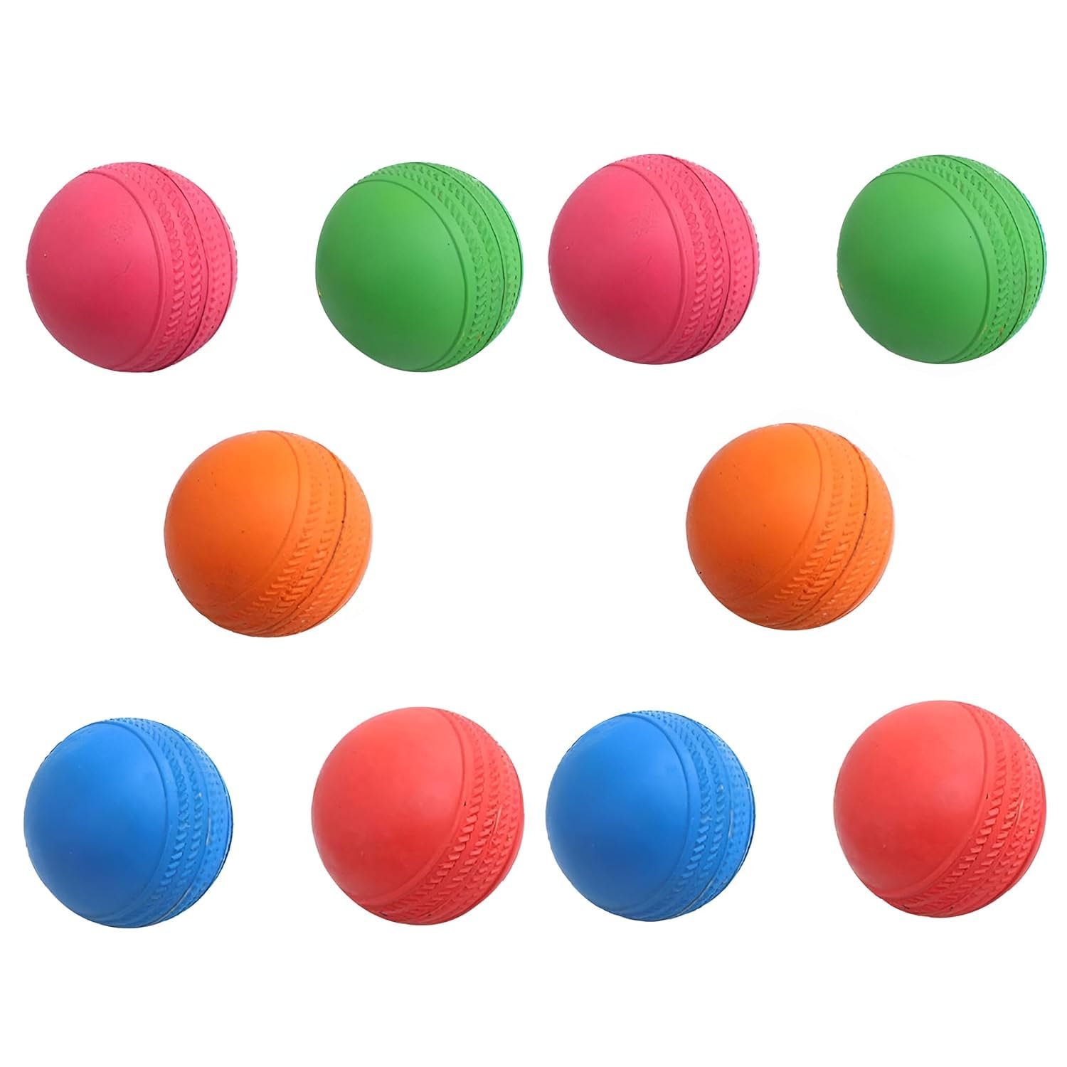 Onekbhalo Rubber Cricket Rubber Balls for Cricket, Pack of 10, Sstp - Multicolour Standard Size-image-11