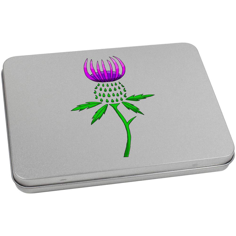 Azeeda 170mm 'Thistle' Metal Hinged Tin/Storage Box (TT00113441)