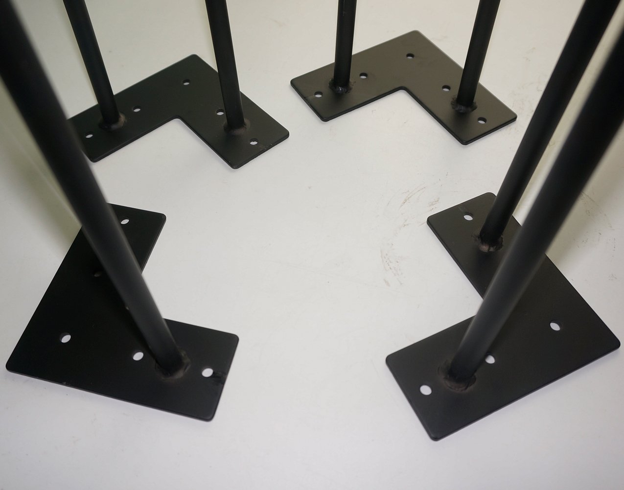 28" Hairpin Legs Matte Black 1/2" Steel Rod Metal Legs for