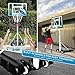 DWVO Pool Basketball Hoop, 4.1-5.7ft Easy Adjustable Basketball Goal, Portable Poolside Basketball Hoop & Goal System for Various Ages Indoor Outdoor