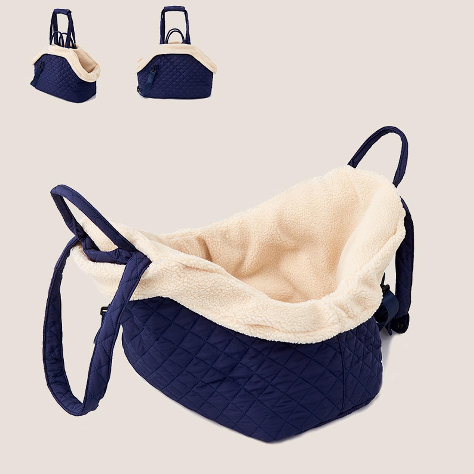 Bolsa De Transporte para Perros, Bolsa Transportadora para Gatos Y Perros Pequeños, Bandolera para Perro Transportín, Bolso De Hombro De Mascotas,Azul