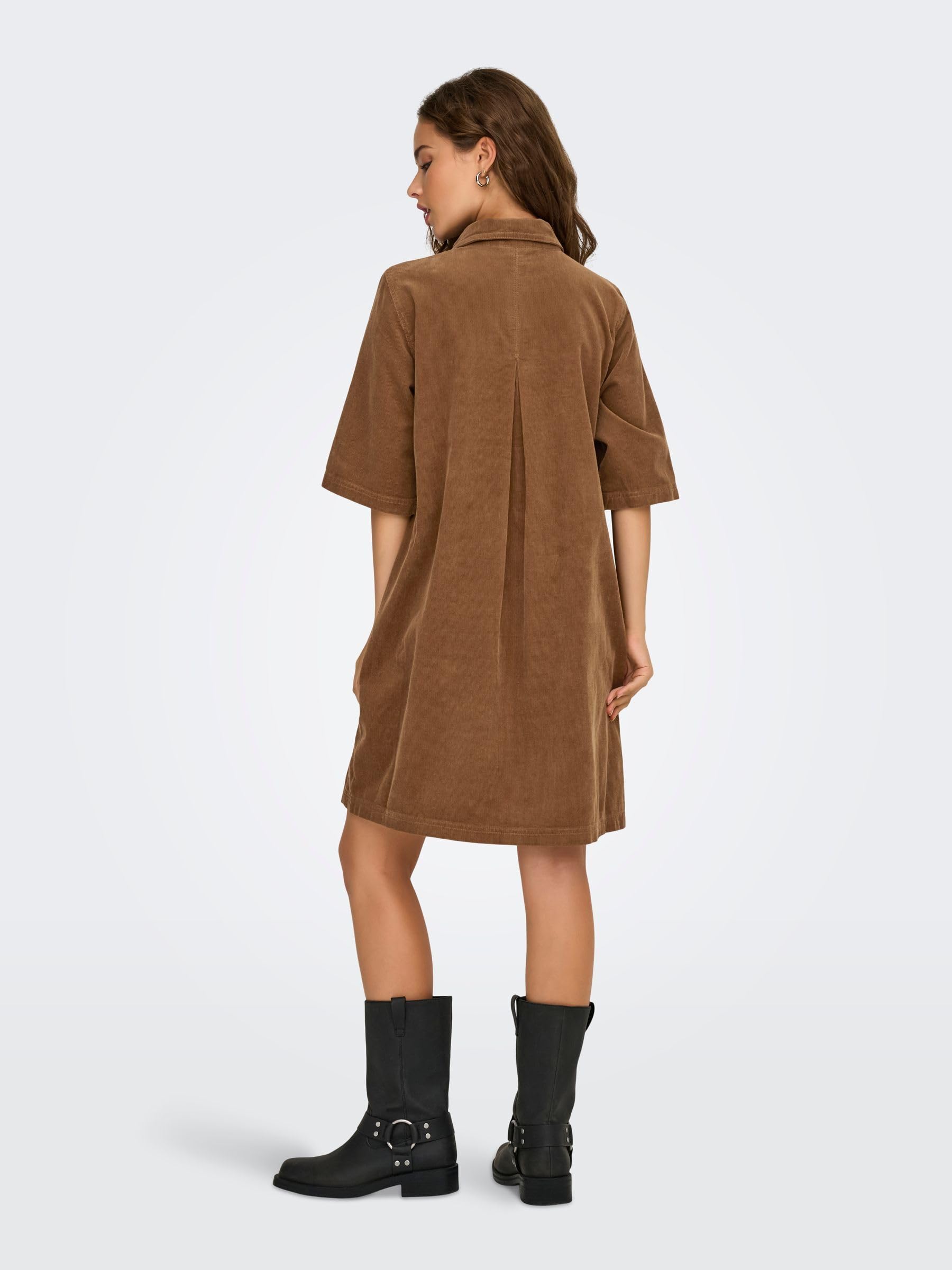 ONLY Onlgry-Nessa S/S Cord Dress PNT Onlgry-Nessa Robe en Velours côtelé S/S Femme (Lot de 1)