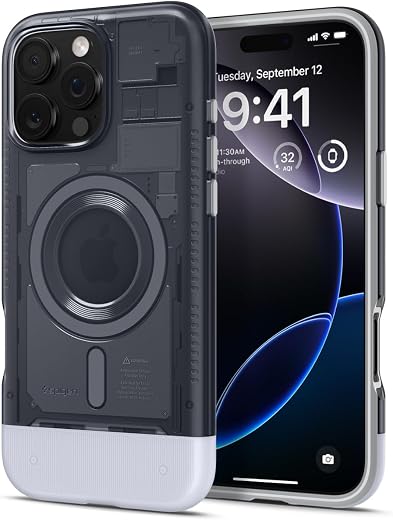 Spigen Classic C1 MagFit Back Cover Case for iPhone 16 Pro Max, MagSafe Compatible, Camera Control Button - Polycarbonate...
