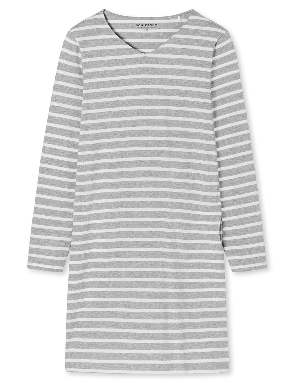 Schiesser Koszula nocna Kobiety Koszula nocna z długim rękawem 100% bawełna Sleepshirt Bigshirt z kieszeniami - Nightwear