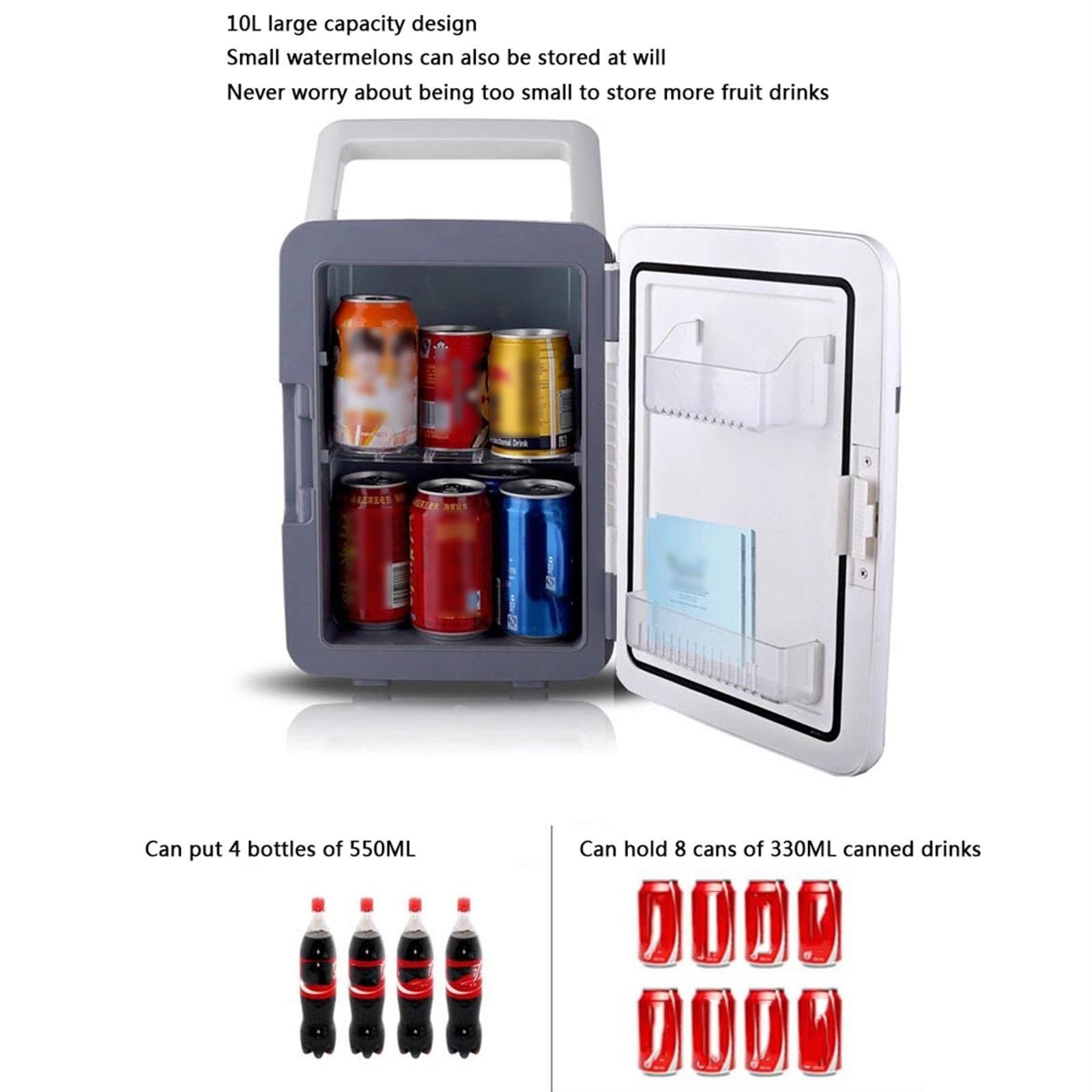 10L Mini Frigo Frigorifero Da Tavolo Con Funzione Di Raffreddamento & Riscaldamento Piccolo Congelatore-5 °C-65 °C Scatola Refrigerante Per La Cura Della Pelle E Cosmetici 12V/220V Per Auto E Casa