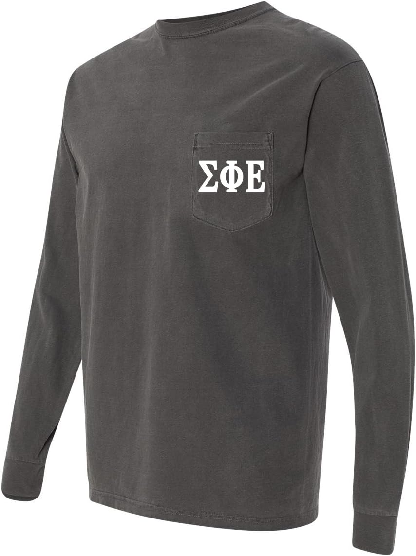 Sigma Phi Epsilon Fraternity Comfort Colors Pocket Long Sleeve Shirt