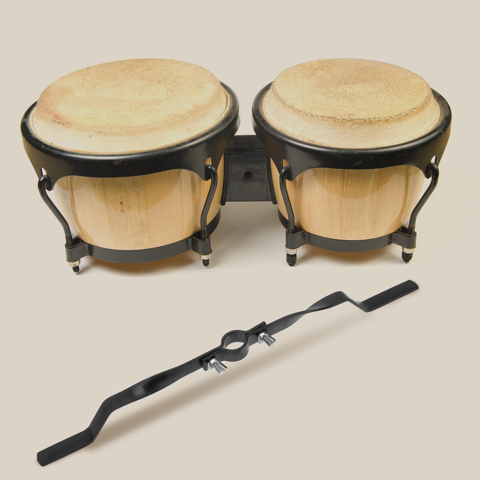 Plateau de Support pour Tambour Noir en Fer Résistant la Rouille à L'usure, Accessoire Solide pour Professionnels et Débutants en Percussion