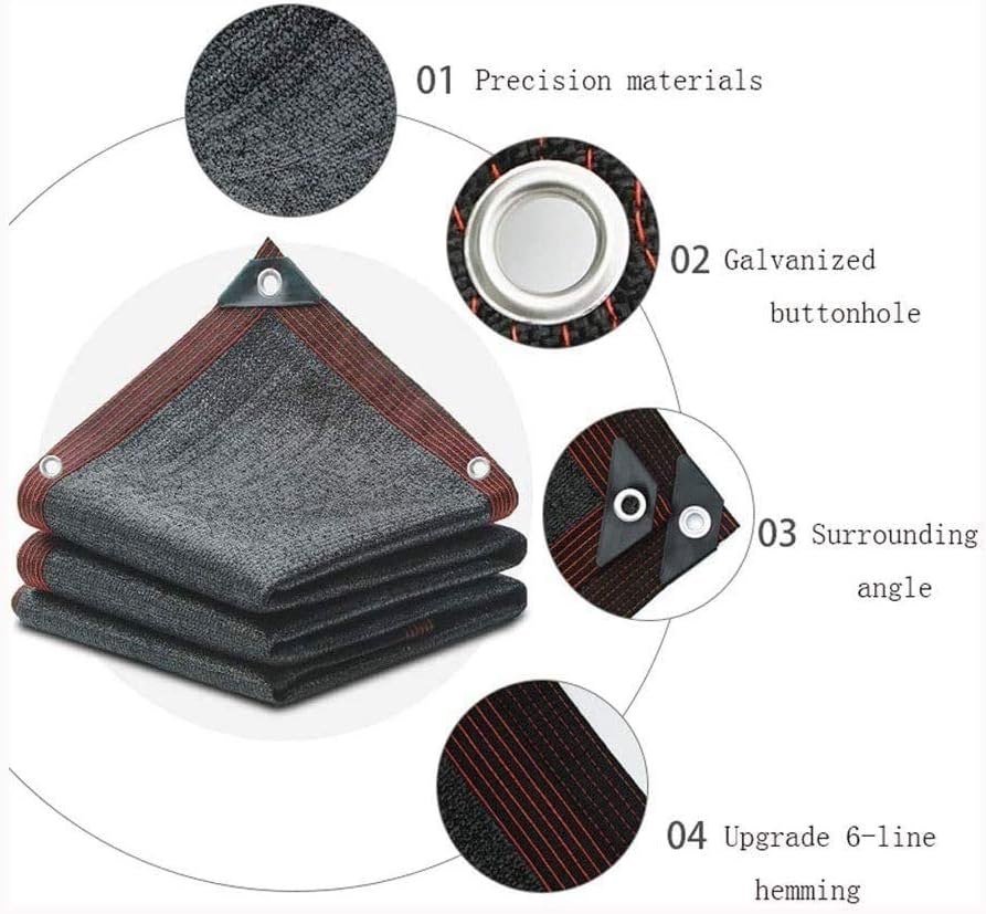 Shade Cloth Sunblock Shade Mesh Shade Sail Shading Net | 90% Shading Rate Thickened Perforated Edges Sunblock Shade Cloth | Used for Greenhouse Garden Flower Plant Carport LSDRALOBBEB 222