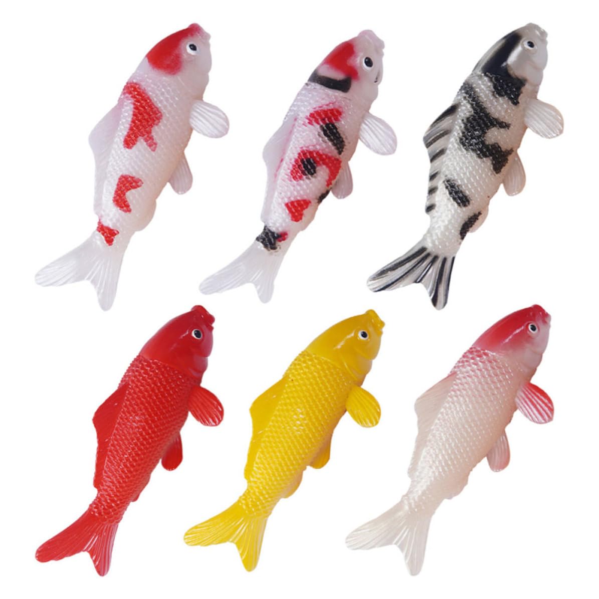Operitacx 24 Stück Realistische Künstliche Koi Fischfigur aus PVC für
