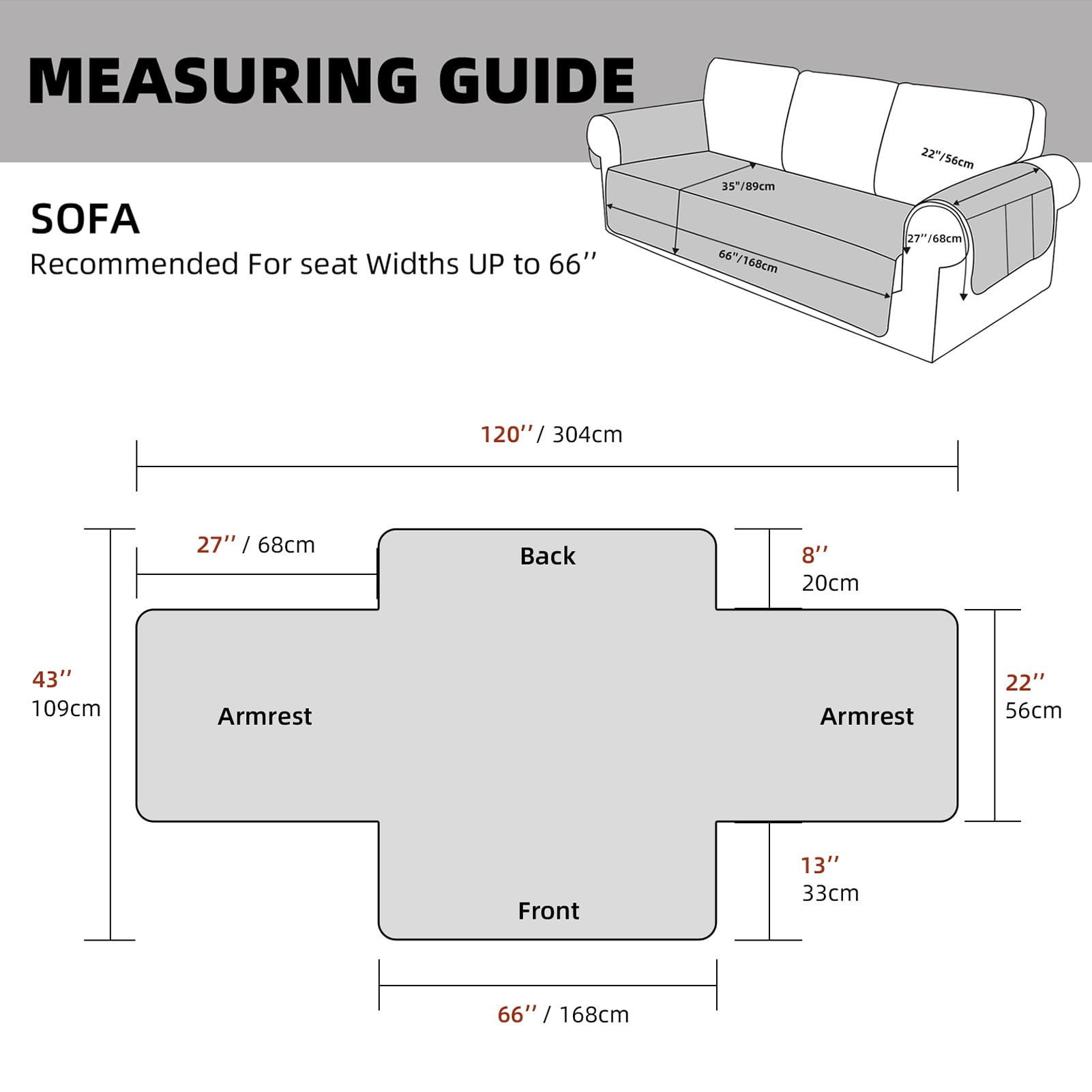 Funda de Sofá, Funda de Sofá de Protección para Mascotas, para Gatos Arañazo y Perros Mascotas, Impermeable Fundas Sofa (Café,3 Plazas)