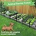 Decorative Garden Fence 17in x10ft, 10 Pack Rustproof Metal No Dig Fence Animal Barrier for Dog, Arched Flower Bed Edging Ornamental Wire Border Panel Fencing for Yard Patio Outdoor Decor
