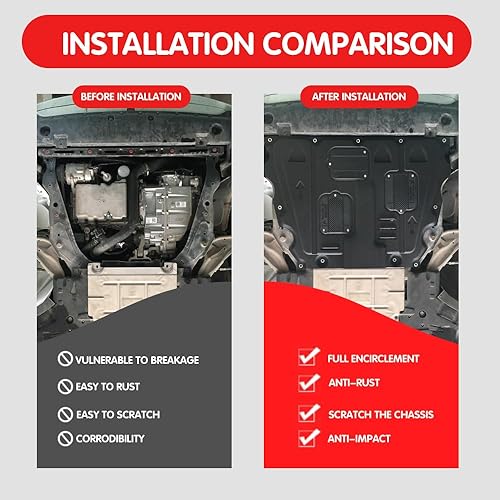 Miniatura 2 de Protectores de motor para Ford Fusion 2013, 2014, 2015, 2016, 2017, 2018, 2019, 2020, protectores de protección contra salpicaduras de motor