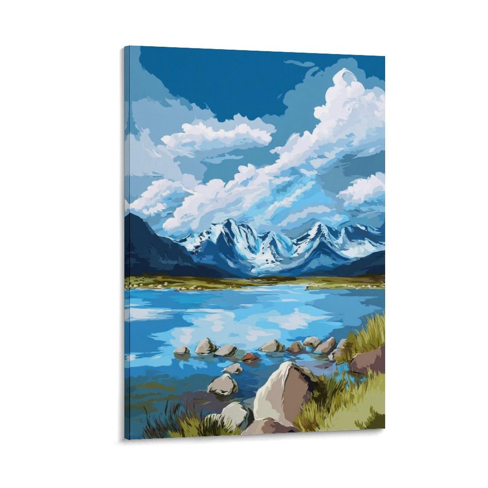 ZBBGGOZ Glacier Bay National Park Poster 12x18inch(30x45cm) Vintage Watercolor Canvas Art