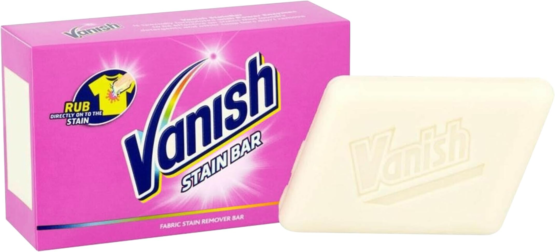 6 x Vanish Stain Remover PreWash Bar 75g Per Bar Laundry Washing
