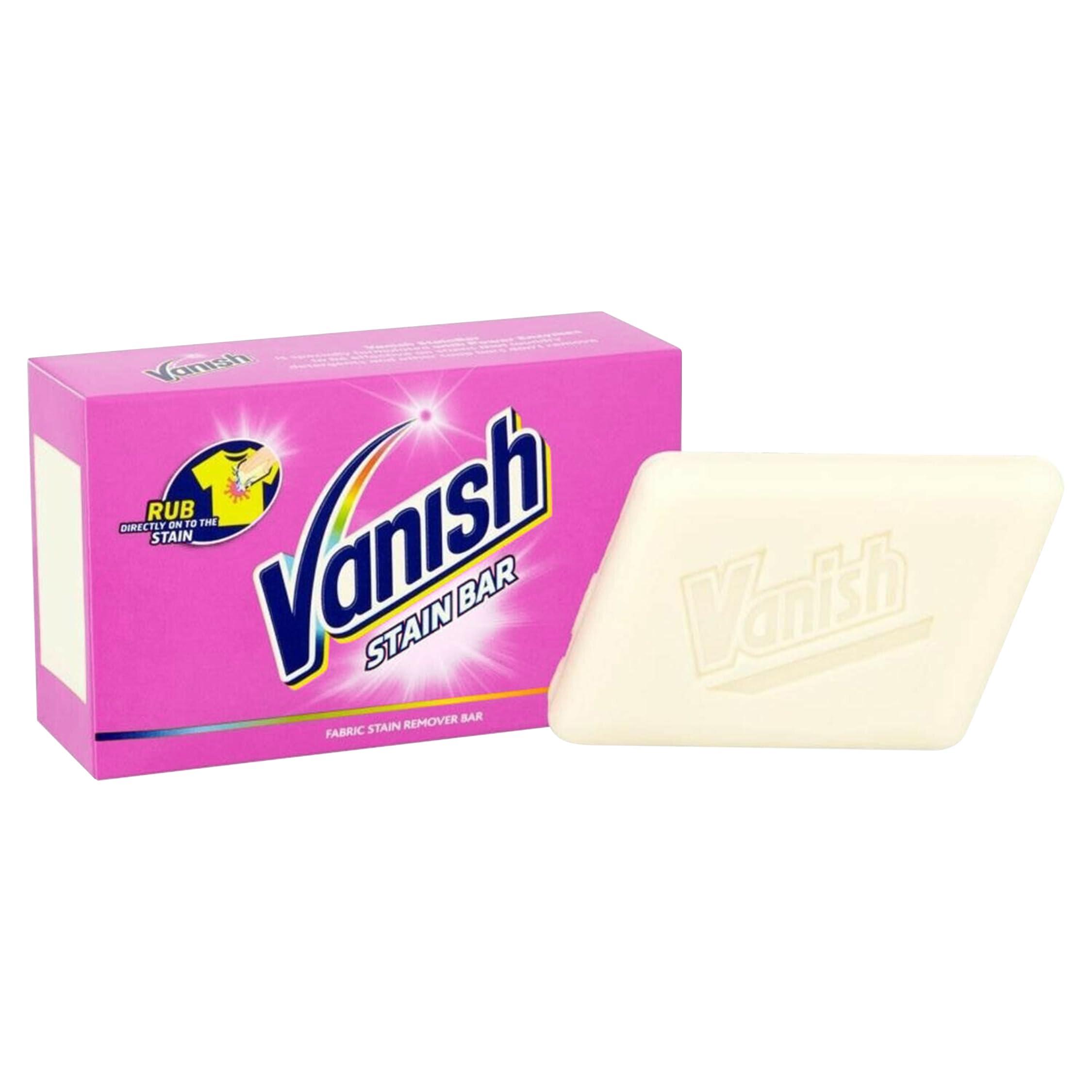 Vanish Fabric Stain Remover Pre-Treat Bar, 75g, Multi Stain Remover, Safe on Everyday Fabrics, Pack of 1