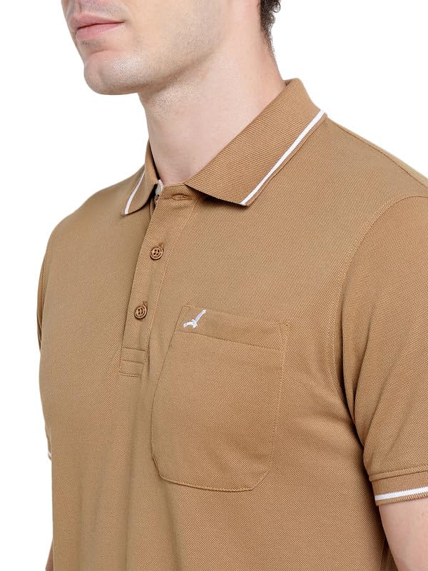 Image of AMERICAN CREW Polo Collar T-Shirt for Men with Pocket