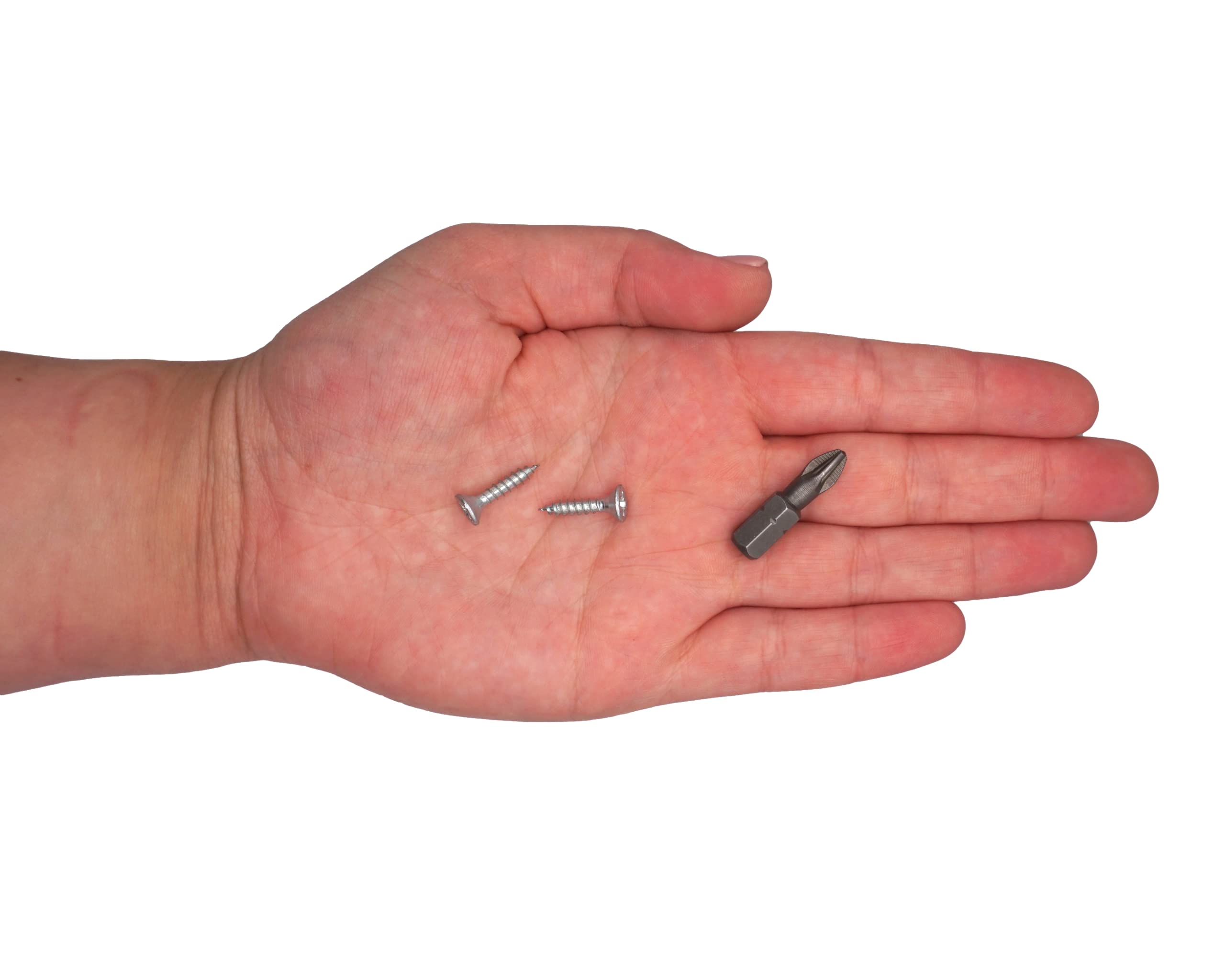 SKIR'CO (Pack of 100 pcs) Zinc Plated Steel 3.5 x 16 mm Silver Wood Screws, Pozidriv Countersunk Head, Chipboard Screws - Image 4