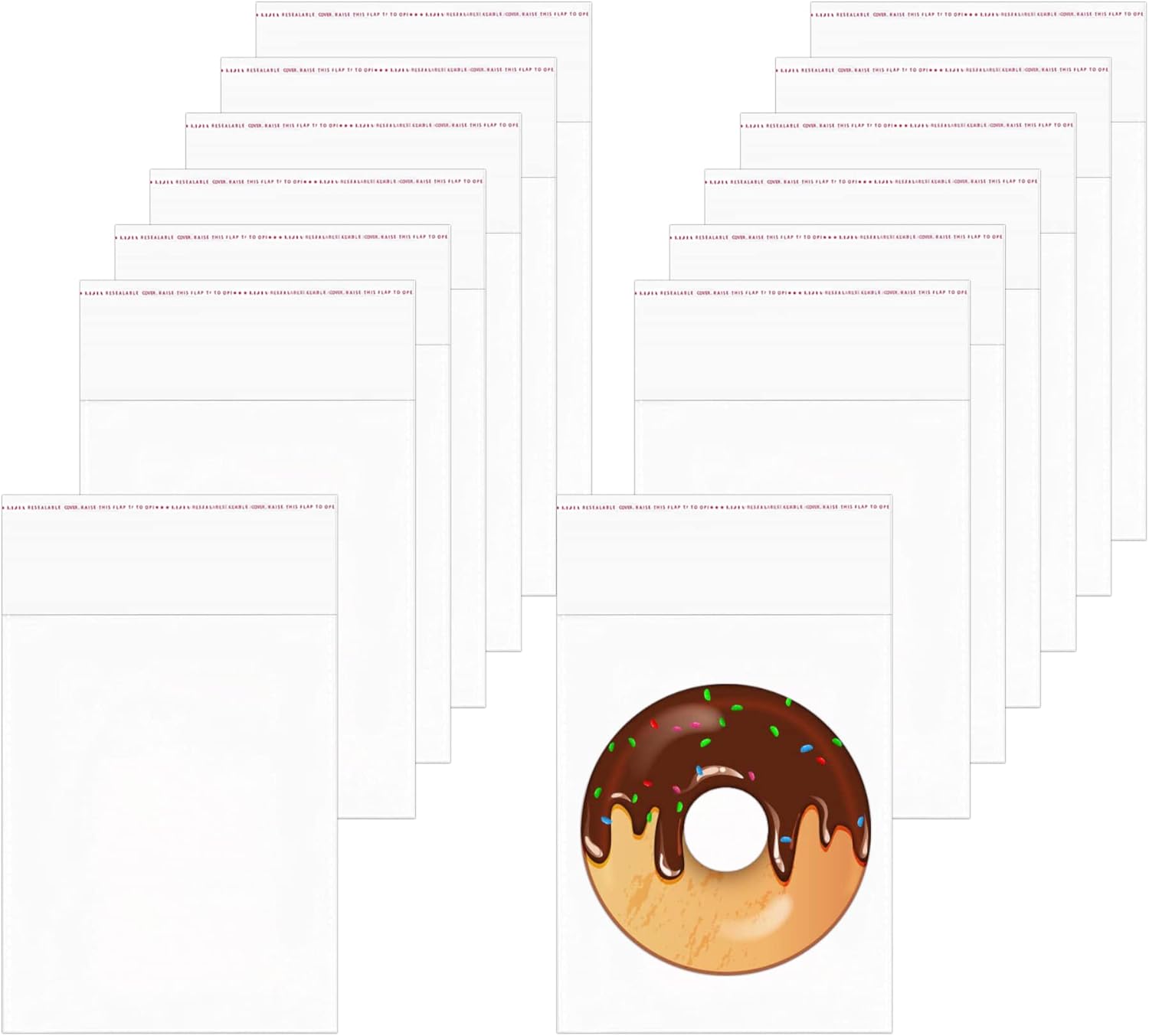 4" x 5" 500pcs Resealable Cellophane Bags Self Adhesive