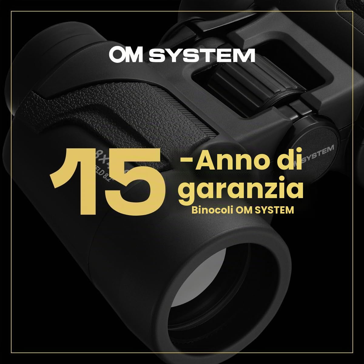 OM SYSTEM 10x25 WP II Binocolo Impermeabile - Prismi BaK-4 Nero | Design compatto per trekking, lenti anti-appannamento, correzione diottrica, borsa e tracolla incluse per escursioni.