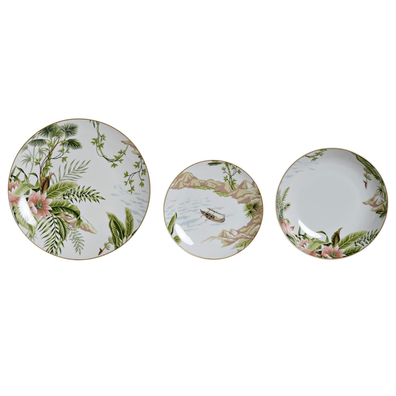 Ensemble de vaisselle DKD Home Decor en céramique de haute qualité