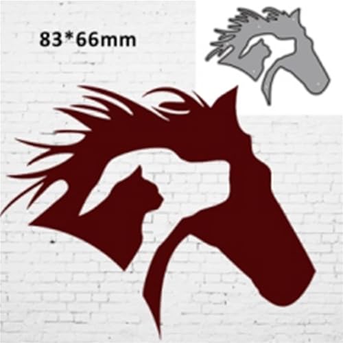 Miniatura 7 de Troqueles de corte de animales de caballo Plantilla de grabado de metal Plantilla de álbum de recortes DIY para hacer tarjetas de cumpleaños,