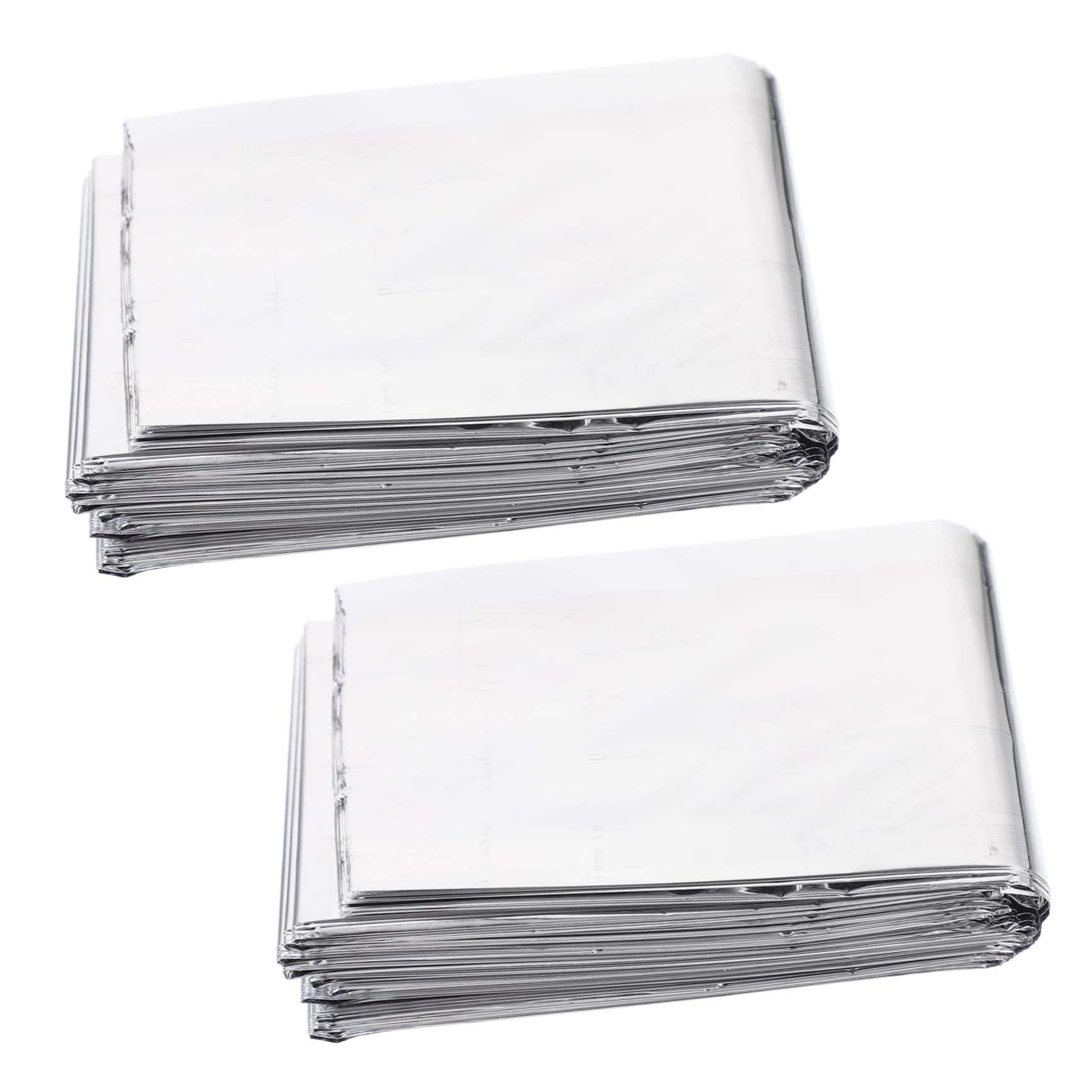 HANABASS 2Pcs Emergency Heat Reflective Blanket Foldable Film for Outdoor Aid Camping and Natural Disaster Preparedness