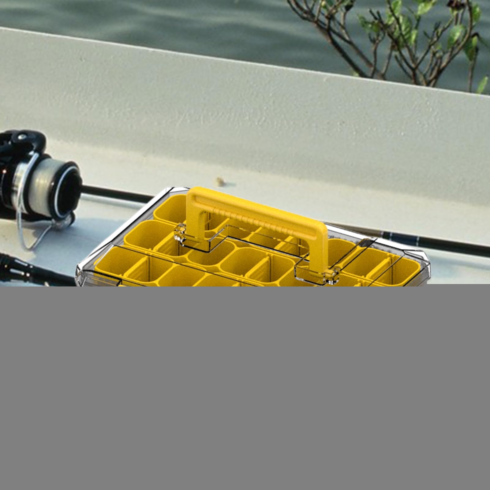 Organizer Per Esca Artificiale Facile Apertura Contenitore Impermeabile | Scatola Porta Attrezzi per la Pesca Scatola Trasparente Capiente Con Apertura Facile Per Accessori E Artificia