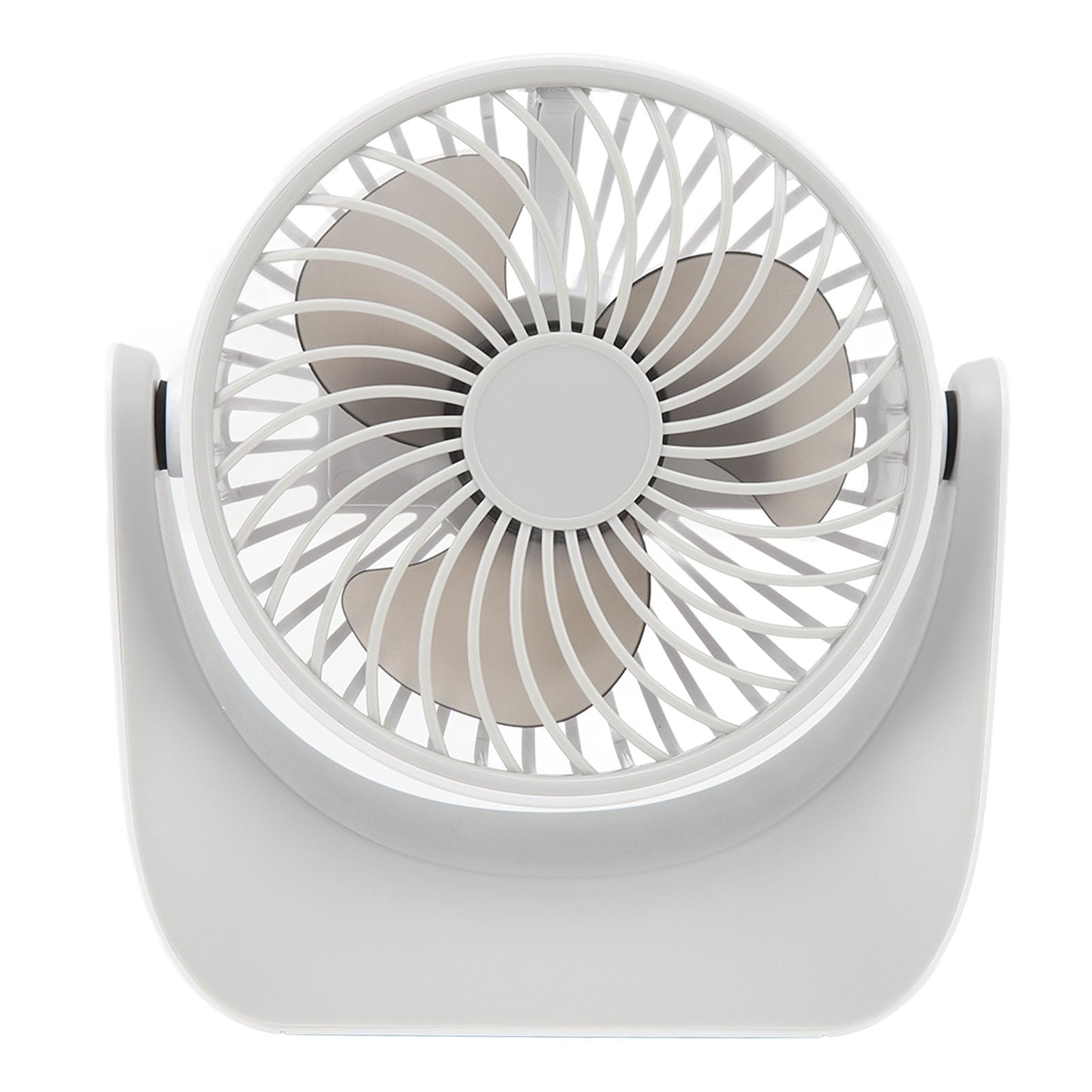 Ventilateur de bureau USB lyrlody 4W en ABS à 3 vitesses et tête rotative 360°
