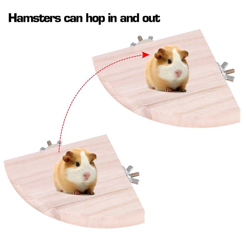 2pcs Piattaforma di Legno Gabbie per Uccelli Posatoio Legno Gabbia per Uccelli Accessorio per Voliera per Nidi Piattaforma Giocattolo per Pet Pappagallo di Criceto Caldo