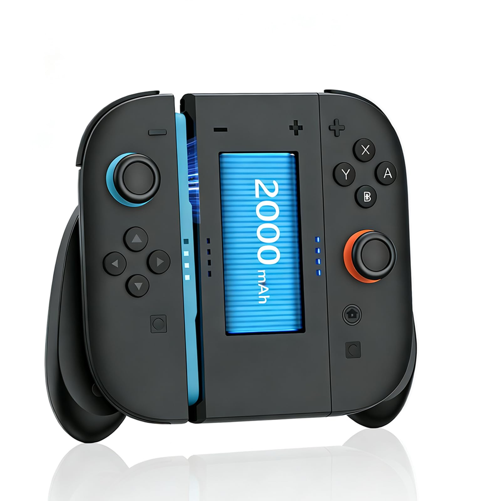 Charging Grip for Nintendo Switch 2 Joy-Con Controllers, 2000mAh Rechargeable Battery Pack with Wireless Magnetic Charger and LED Indicator